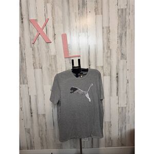PUMA Men’s Gray Graphic Logo T-Shirt Size XL